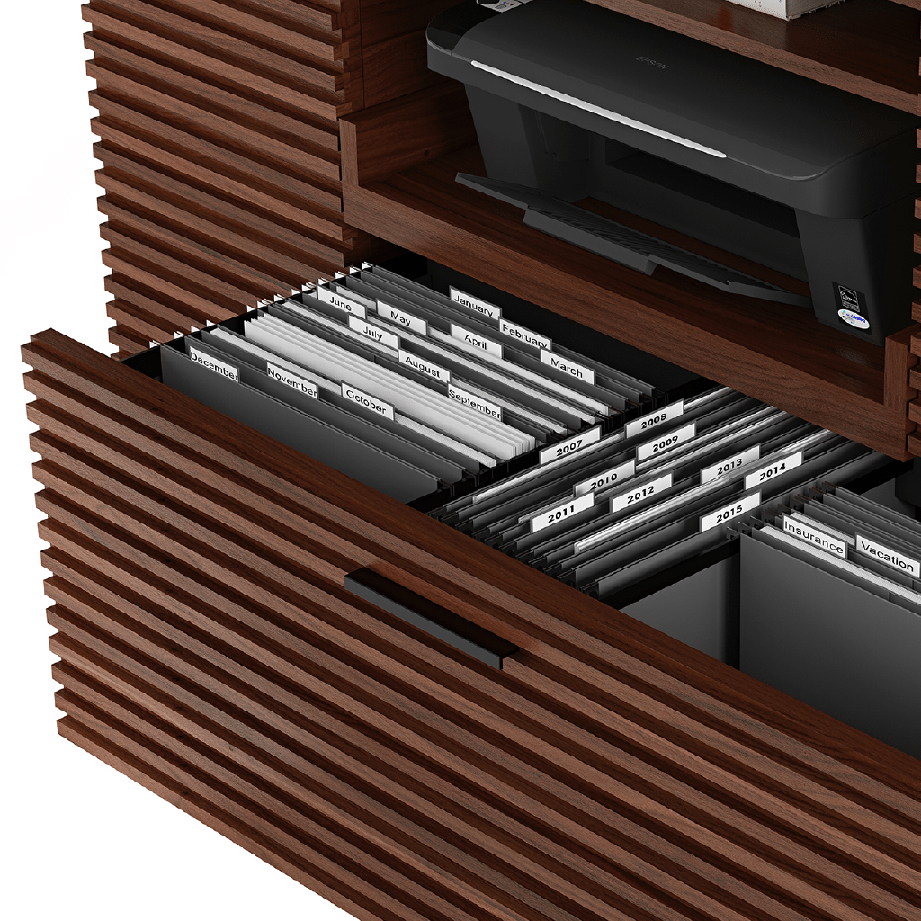 BDI Corridor Multifunction Cabinet 6520 Choc Walnut Closeup BDI Corridor Multifunction Cabinet 6520 Choc Walnut Closeup