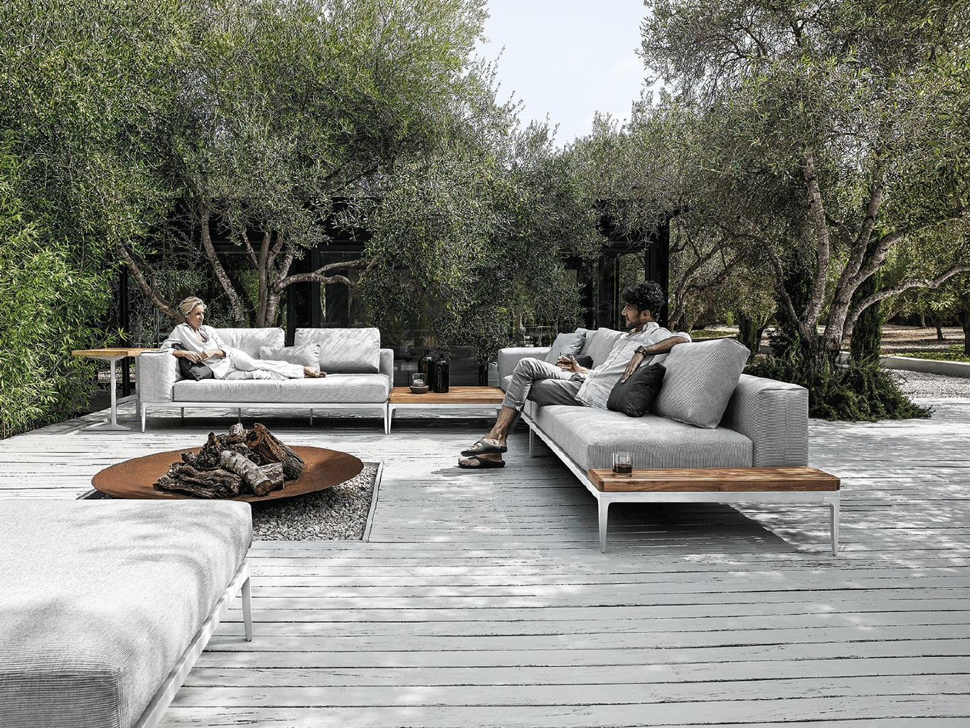 grid white seating set #1