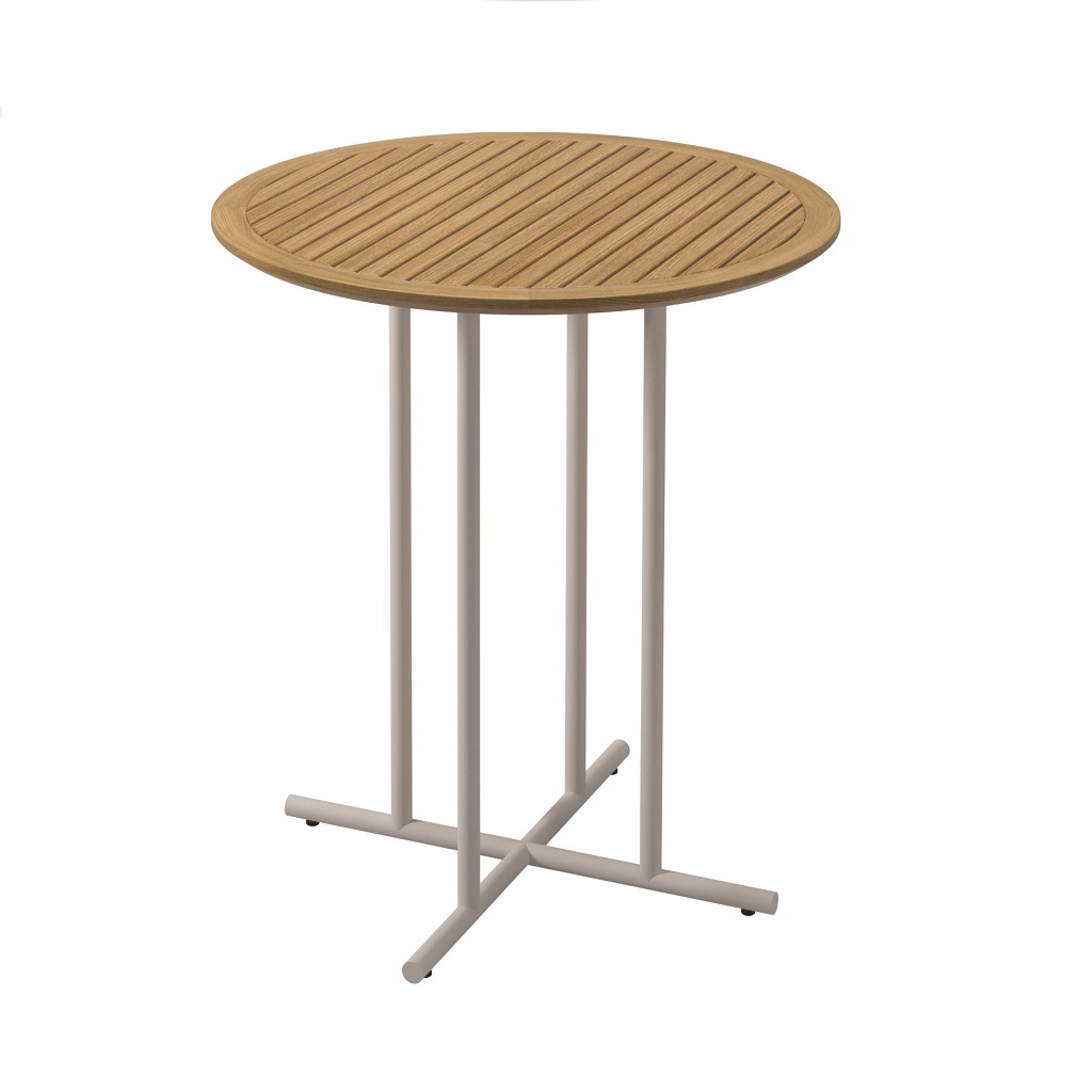 gloster whirl bar table-white-teak