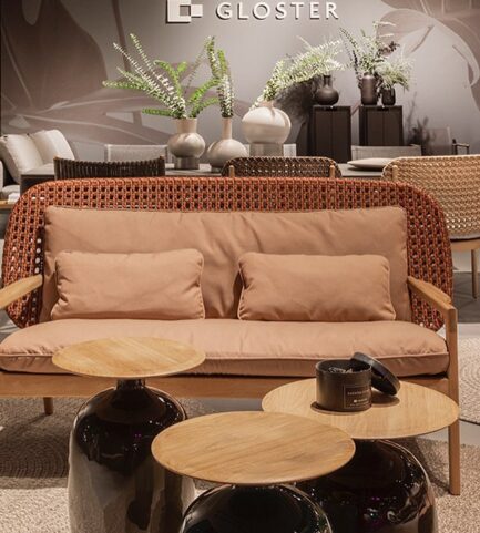 Gloster Kay Low Back Sofa-Copper