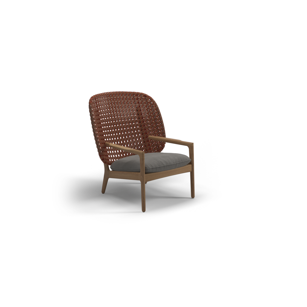 Gloster Kay High Back Lounge Chair_copper