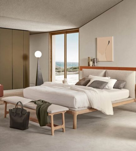 PIANCA Fushimi platform wood bed lifestyle