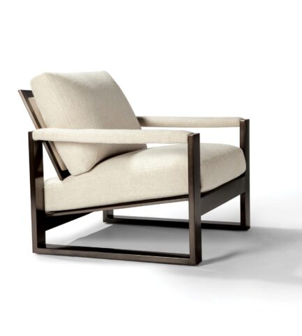 Chunky Milo 1372-103-DB Lounge Chair white fabric