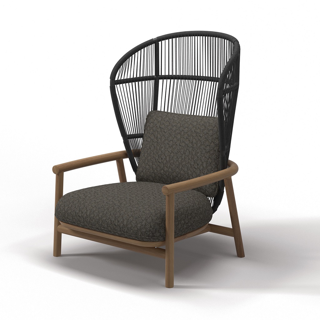 Gloster Fern-High-Back-Lounge-Chair-Meteor-Raven Gloster Fern-High-Back-Lounge-Chair-Meteor-Raven
