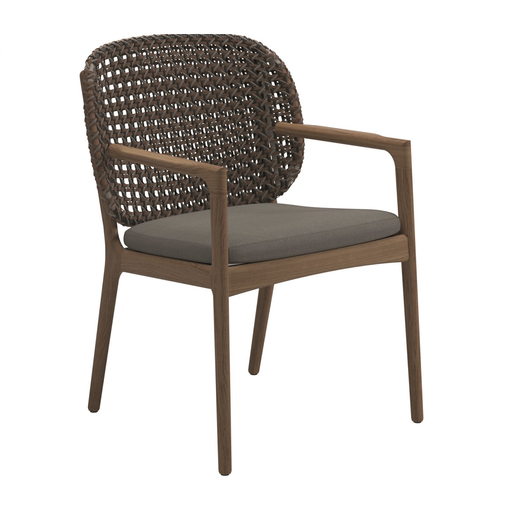 Kay Dining Chair with Arms - Brindle (Fife Rainy Grey)