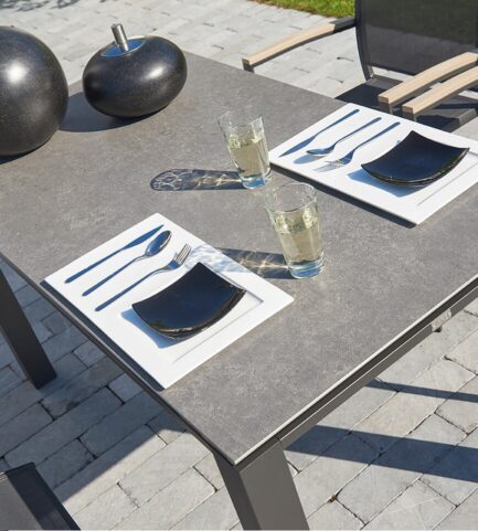 gj atelier 55x30 ceramic outdoor table denver chairs