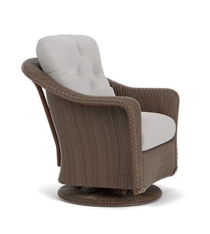9091 lloyd flanders reflections swivel glider bark tundra dove side