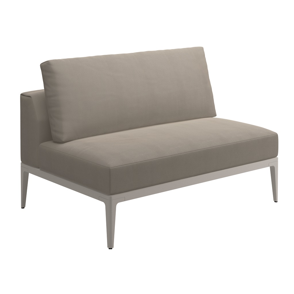 Grid Dining Sofa - White (Blend Linen) Grid Dining Sofa - White (Blend Linen)