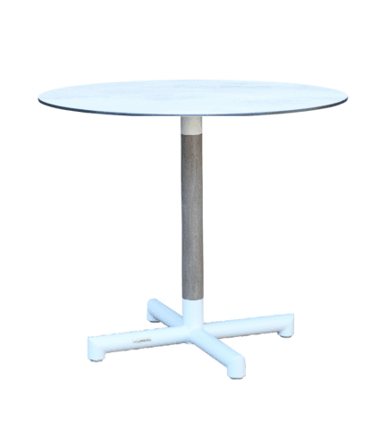 bastingage white polished concrete bistro table