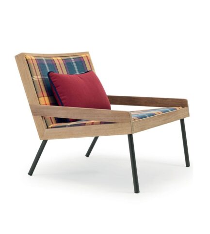 Allaperto Mountain LoungeChair tartan cushion ethimo