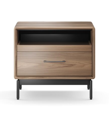 linq 9182 modern wood bedroom 28 side table bdi furniture walnut isolated 1