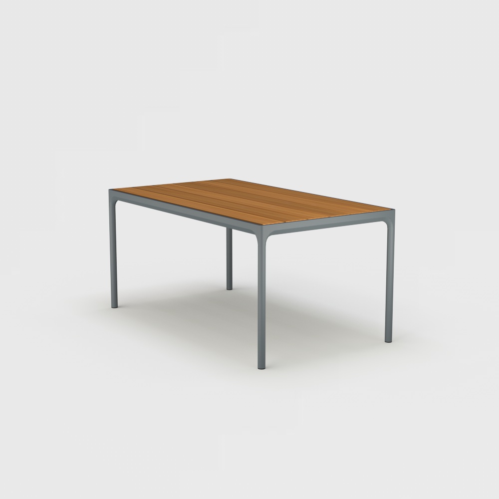 12402-0326_FOUR_DINING_TABLE_160x90_BAMBOO_darkgray-alu_Houe 12402 0326 FOUR DINING TABLE 160x90 BAMBOO darkgray alu Houe