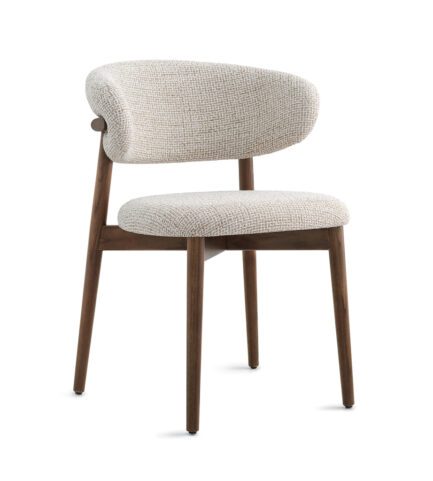 calligaris oleandro chair boucle hemp smoke