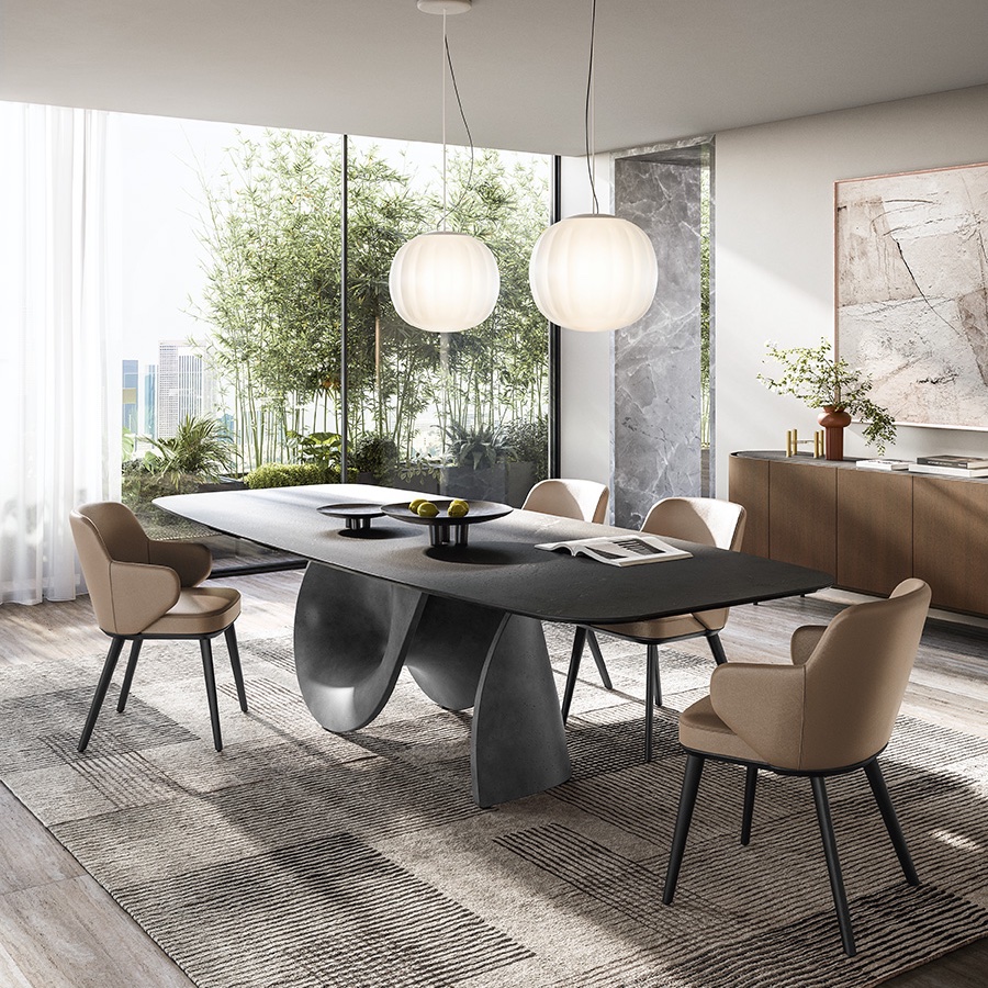 calligaris-seashell-table-anthracite-gray-black-marble calligaris seashell table anthracite gray black marble