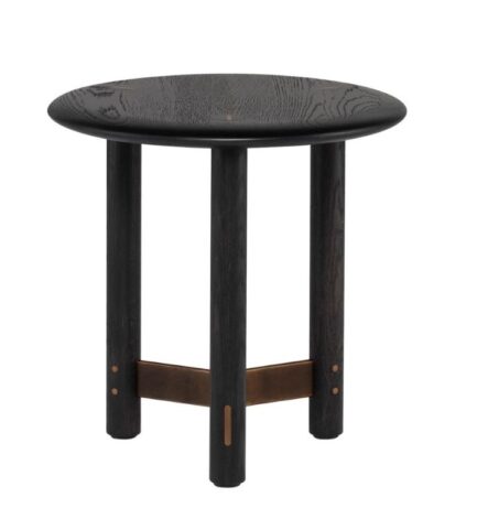 district eight stilt side table ebonized oak
