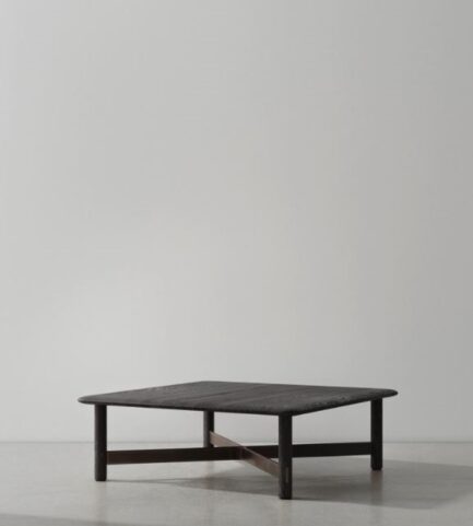 district eight stilt square coffee table ebonized oak